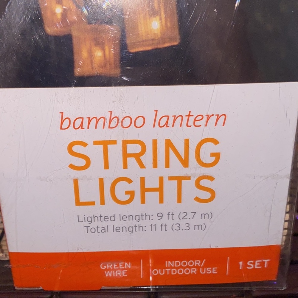 Bamboo lantern string lights - Picture 3 of 3